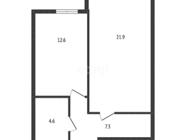 Продается 1-комнатная квартира Криничная ул, 46.7  м², 2335000 рублей