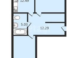 Продается 2-комнатная квартира ЖК Гарантия на Обрывной, литера 3, 71  м², 10600000 рублей