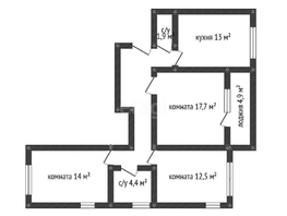 Продается 3-комнатная квартира Венецианская ул, 76.2  м², 7087000 рублей