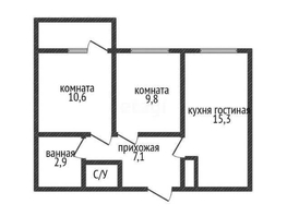 Продается 2-комнатная квартира Домбайская ул, 48.8  м², 5450000 рублей