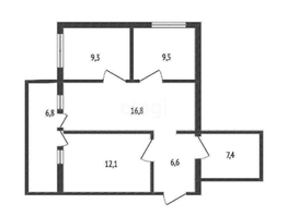 Продается 2-комнатная квартира ЖК Дом на Московской, 72.6  м², 8200000 рублей