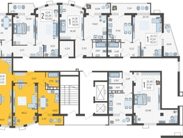 Продается 2-комнатная квартира ЖК Режиссёр, литера 4, 71.42  м², 8927500 рублей