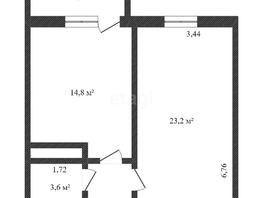 Продается 1-комнатная квартира Заполярная ул, 34.9  м², 3700000 рублей