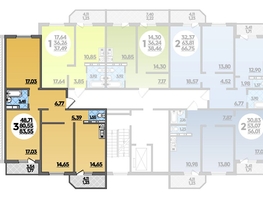 Продается 3-комнатная квартира ЖК Молодежный 2, литера 6, 83.55  м², 8630715 рублей