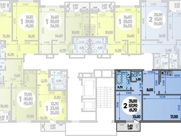 Продается 2-комнатная квартира ЖК Парк у дома, литера 8.3, 61.7  м², 10772820 рублей