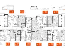 Продается 3-комнатная квартира ЖК Все Свои VIP, литера 6, 83  м², 19754000 рублей