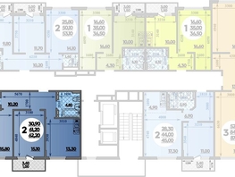 Продается 2-комнатная квартира ЖК Парк у дома, литера 8.3, 62.2  м², 10605100 рублей