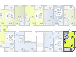 Продается Студия ЖК Молодежный 2, литера 11, 34.82  м², 3976444 рублей