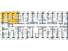 Продается 2-комнатная квартира ЖК Небо, литера 5, 64.3 м², 10071990 рублей