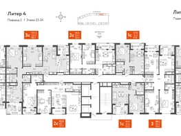 Продается 2-комнатная квартира ЖК Все Свои VIP, литера 4, 65.05  м², 19515000 рублей