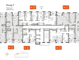 Продается 1-комнатная квартира ЖК Все Свои VIP, литера 7, 39.9  м², 11970000 рублей