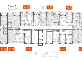 Продается 2-комнатная квартира ЖК Все Свои VIP, литера 7, 58.4 м², 14103600 рублей