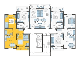 Продается 2-комнатная квартира ЖК Горный квартал, литера 2, 61.2 м², 17319600 рублей