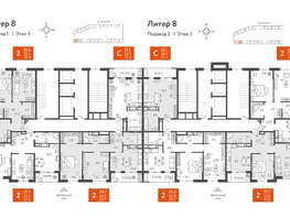 Продается 2-комнатная квартира ЖК Все Свои VIP, литера 8, 55.35 м², 12813525 рублей