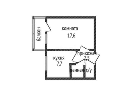 Продается 1-комнатная квартира Ставропольская ул, 31.6  м², 5300000 рублей