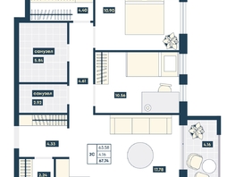 Продается 2-комнатная квартира ГК AZIMUT Парк Отель Лучи Анапы, 67.74  м², 24183180 рублей