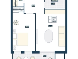 Продается 1-комнатная квартира ГК AZIMUT Парк Отель Лучи Анапы, 56.85  м², 22398900 рублей