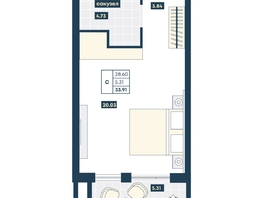 Продается Студия ГК AZIMUT Парк Отель Лучи Анапы, 33.91  м², 15259500 рублей