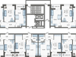 Продается 2-комнатная квартира ЖК Смородина, литера 14, 49.86 м², 6556590 рублей