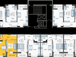 Продается 1-комнатная квартира ЖК Смородина, литера 18, 35.75 м², 5544825 рублей