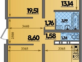 Продается 3-комнатная квартира ЖК Город у моря, литера 21, 86.83 м², 10905848 рублей