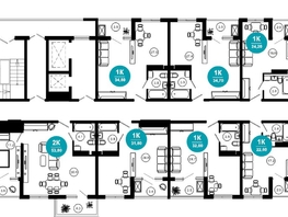Продается 2-комнатная квартира АО Нескучный сад, корпус 1, 44.7 м², 41602290 рублей
