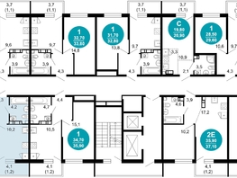 Продается 2-комнатная квартира ЖК Флора, 4 этап, 43.3 м², 21368550 рублей