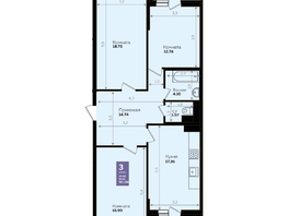 Продается 3-комнатная квартира ЖК Левада, литера 8, 86.7 м², 9458182 рублей