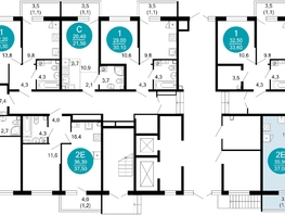 Продается 1-комнатная квартира ЖК Флора, 4 этап, 37 м², 15221800 рублей
