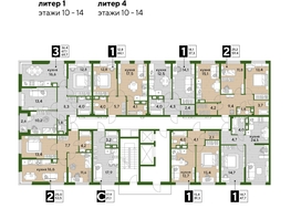 Продается 1-комнатная квартира ЖК DOGMA PARK (Догма парк), литера 1, 43.9 м², 7489340 рублей
