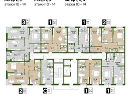 Продается 1-комнатная квартира ЖК DOGMA PARK (Догма парк), литера 2, 47.3  м², 7795040 рублей