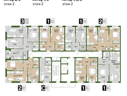 Продается 3-комнатная квартира ЖК DOGMA PARK (Догма парк), литера 3, 69.8  м², 9520720 рублей