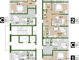 Продается 3-комнатная квартира ЖК DOGMA PARK (Догма парк), литера 7, 68.7  м², 9721050 рублей