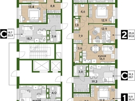 Продается 2-комнатная квартира ЖК DOGMA PARK (Догма парк), литера 7, 58.9 м², 9082380 рублей