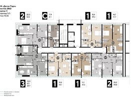 Продается 1-комнатная квартира ЖК DOGMA PARK (Догма парк), литера 19, 47.1  м², 7828020 рублей