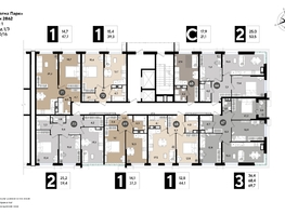 Продается 1-комнатная квартира ЖК DOGMA PARK (Догма парк), литера 18, 47.7  м², 7044623 рублей