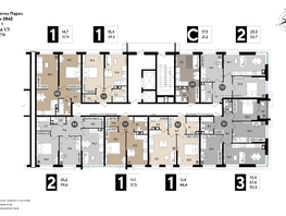 Продается 2-комнатная квартира ЖК DOGMA PARK (Догма парк), литера 18, 59.6  м², 8044570 рублей