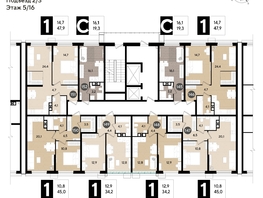 Продается 1-комнатная квартира ЖК DOGMA PARK (Догма парк), литера 18, 47.9  м², 7045995 рублей