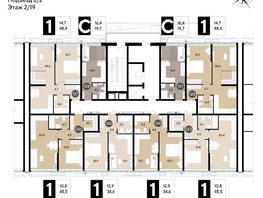 Продается 1-комнатная квартира ЖК DOGMA PARK (Догма парк), литера 18, 45.5  м², 7103187 рублей