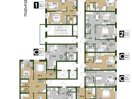 Продается 2-комнатная квартира ЖК DOGMA PARK (Догма парк), литера 21, 66.4 м², 10497840 рублей