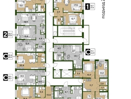 Продается 2-комнатная квартира ЖК DOGMA PARK (Догма парк), литера 22, 57  м², 7644384 рублей