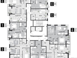 Продается 1-комнатная квартира ЖК Парк Победы 2, литера 19, 43.2 м², 7603201 рублей