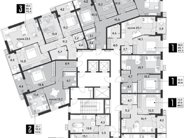Продается 3-комнатная квартира ЖК Парк Победы 2, литера 21, 95.4 м², 13260600 рублей