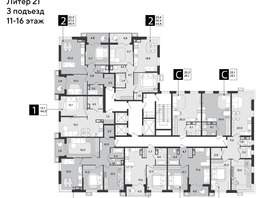 Продается 1-комнатная квартира ЖК Парк Победы 2, литера 21, 44 м², 7766000 рублей