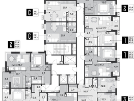 Продается 1-комнатная квартира ЖК Парк Победы 2, литера 21, 44.2 м², 7765941 рублей