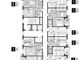 Продается 3-комнатная квартира ЖК Парк Победы 2, литера 28, 85.6 м², 12591760 рублей