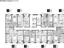 Продается 2-комнатная квартира ЖК Парк Победы 2, литера 30, 70.1 м², 11082810 рублей