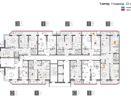 Продается 3-комнатная квартира ЖК Рекорд 2, литера 1, 90.9  м², 18107280 рублей