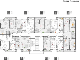 Продается 2-комнатная квартира ЖК Рекорд 2, литера 1, 71.2 м², 13214720 рублей