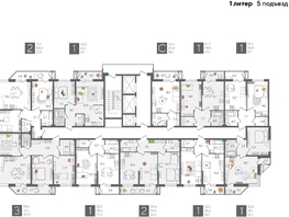 Продается 2-комнатная квартира ЖК Рекорд 2, литера 1, 59.6  м², 11776960 рублей